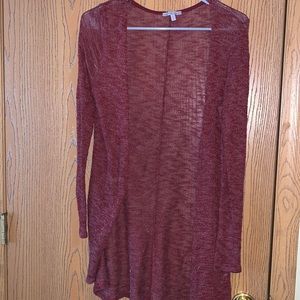 Burgundy cardigan